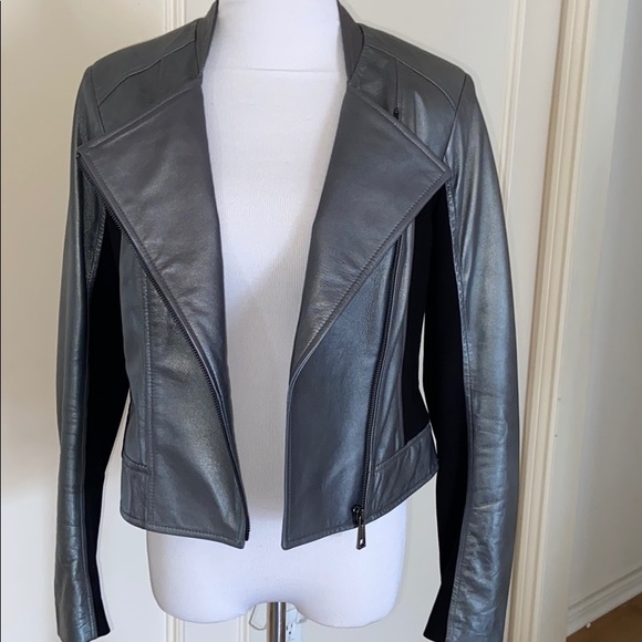 Vakko leather silver jacket - Picture 3 of 8